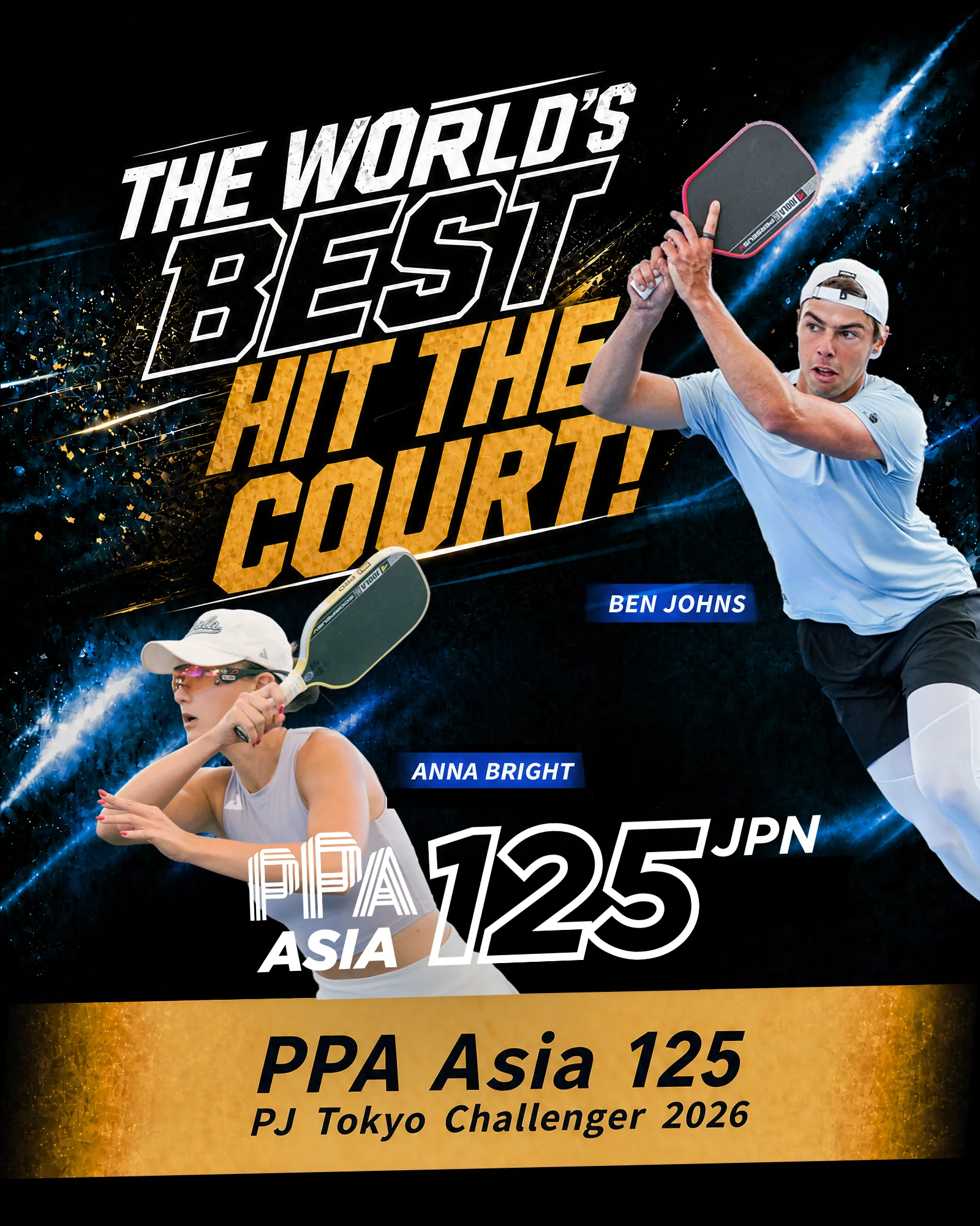 PPA Pickleball Tour Asia Asia 125 — The World's Strongest Have Arrived! Ben Johns & Anna Bright's First Visit to Japan. Japan's First 「PPA Asia 125」